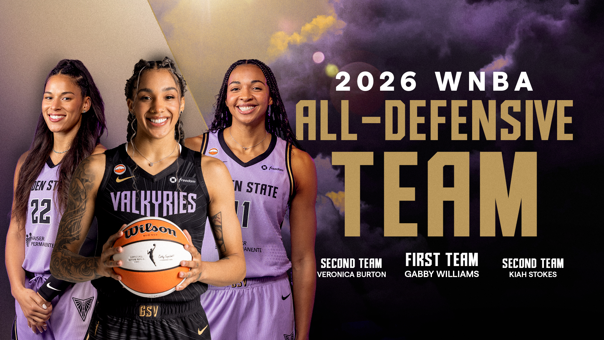 Williams Named to WNBA All-Defensive First Team; Burton & Stokes Named To WNBA All-Defensive Second Team